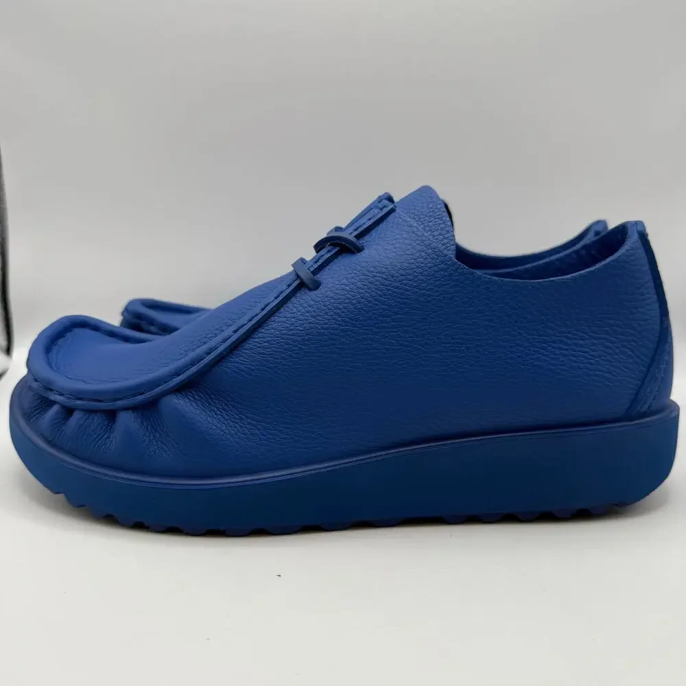 ECCO.KOLLECTIVE MEN'S 7 JOKE LEATHER LACE SHOE MADE IN PORTUGAL BLUE 39059491428